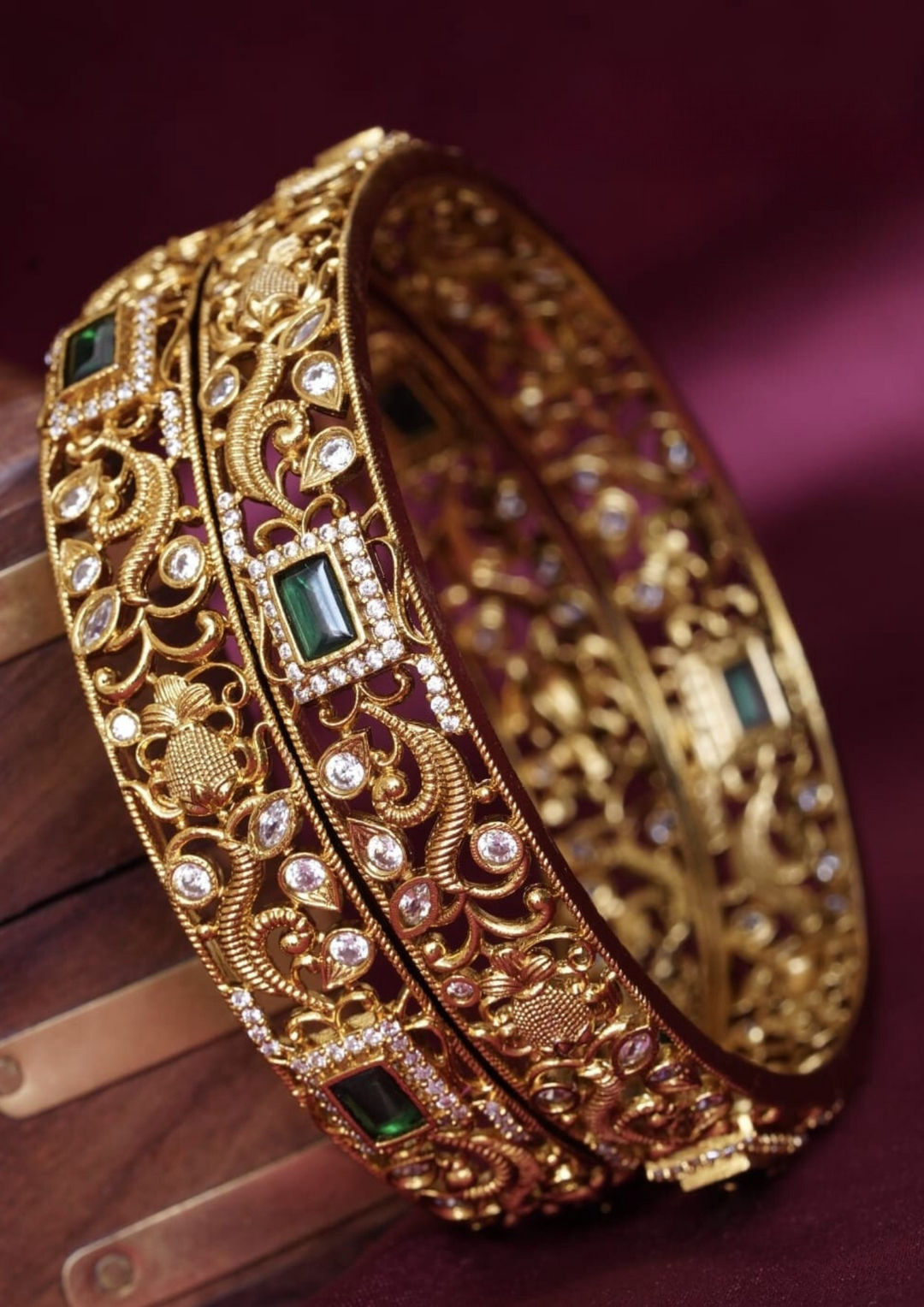 Kundan stone bangles yle 210 (set of 2)