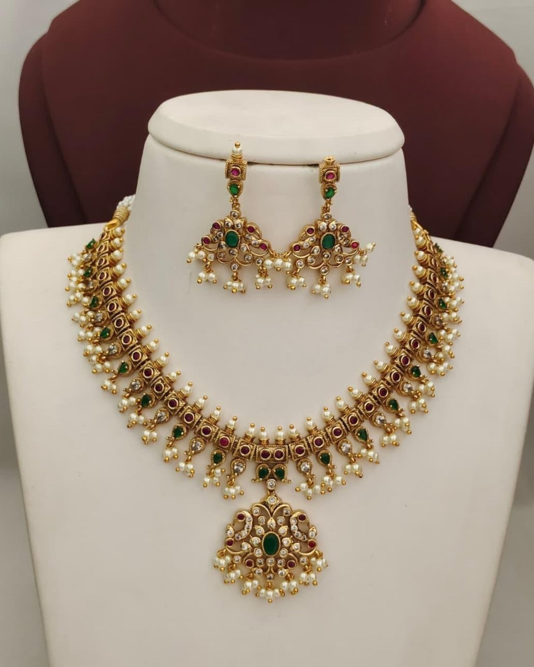 Kundan Necklace with Earrings s 210071