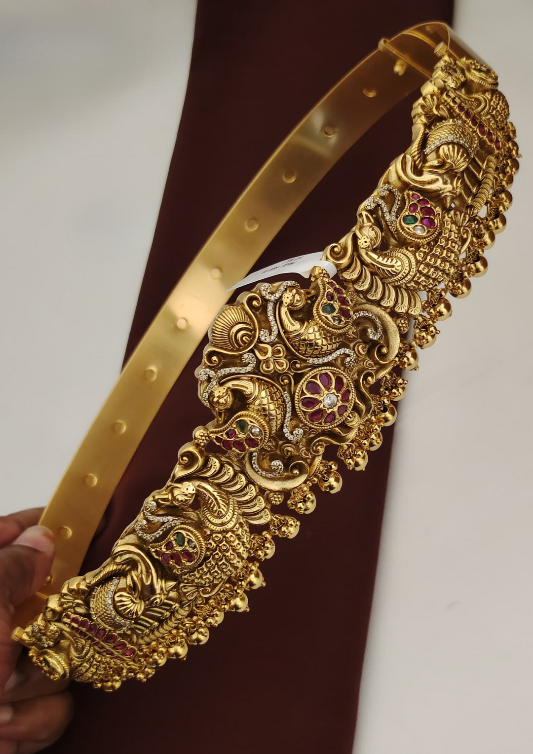 kundan and beads hipbelt (vaddanam) pcs 540005