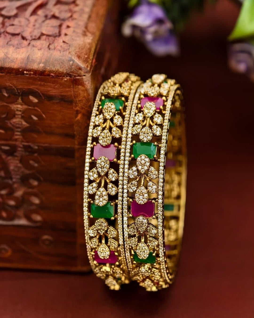 Kundan Bangles s170531 (set of 2)