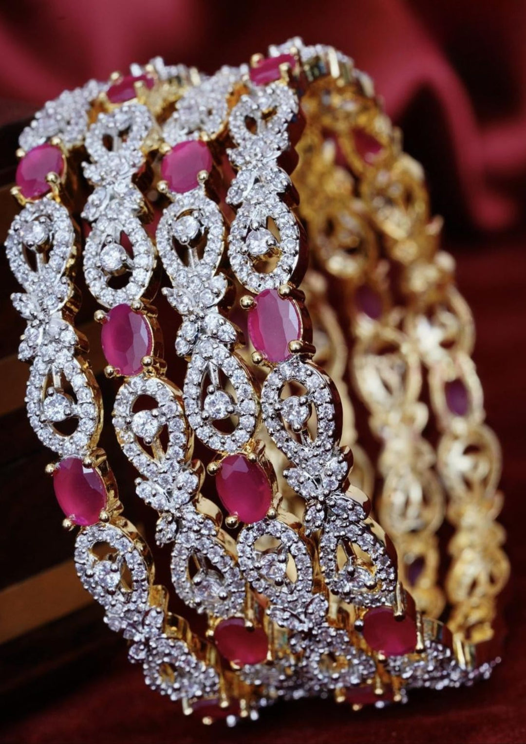 American Diamond Bangles s 200561 (set of 4) (Pure Zirconian Diamonds)