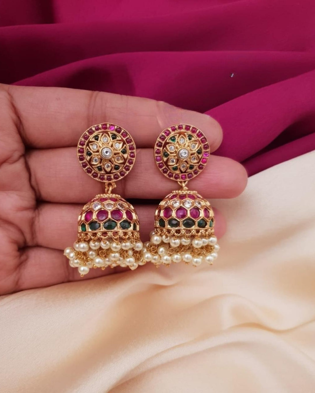 Kundan Jhumkas g10599