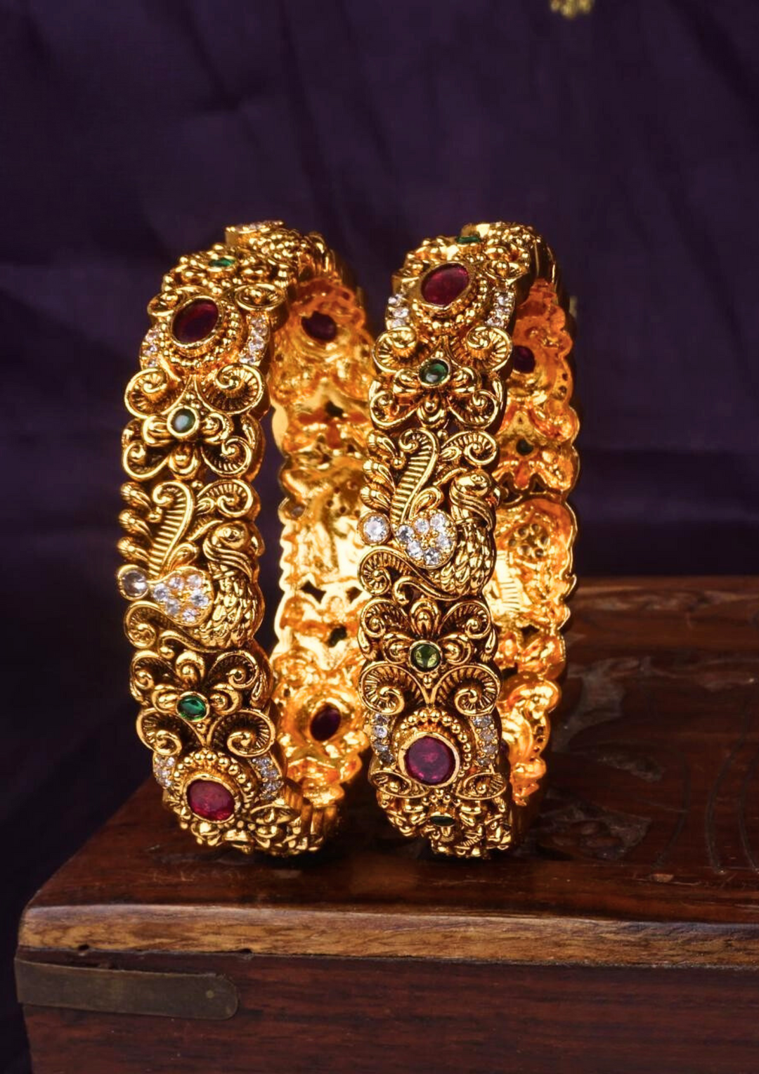 Kundan stone bangles c107520 (set of 2)