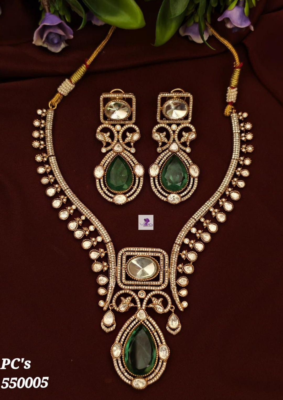 Victorian jewelry necklace with earrings pcs 550005