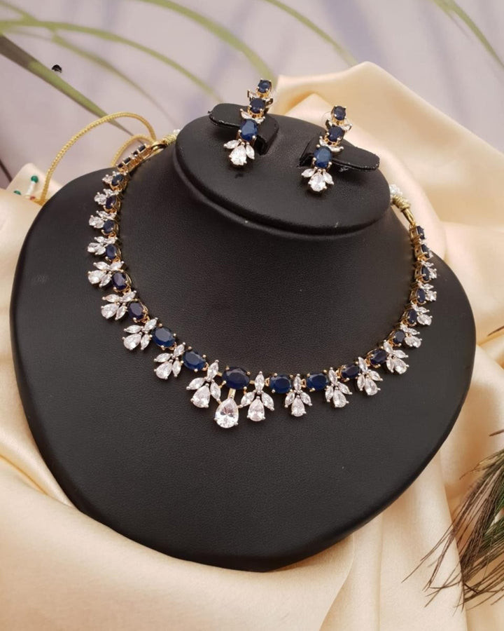 Pure Zirconian Diamond Necklace with Earrings g101399