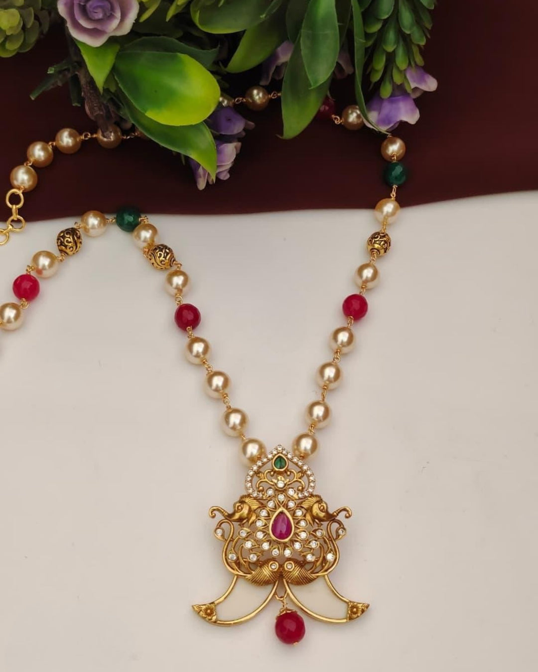 Kundan Necklace with Earrings s 150011