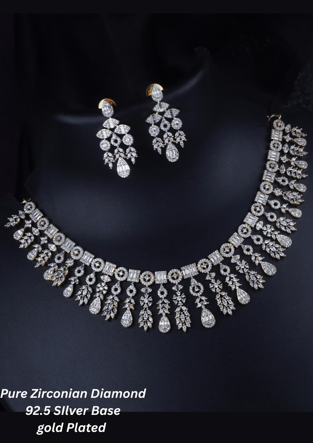 Pure zirconian diamond  Necklace With Earrings c1024020