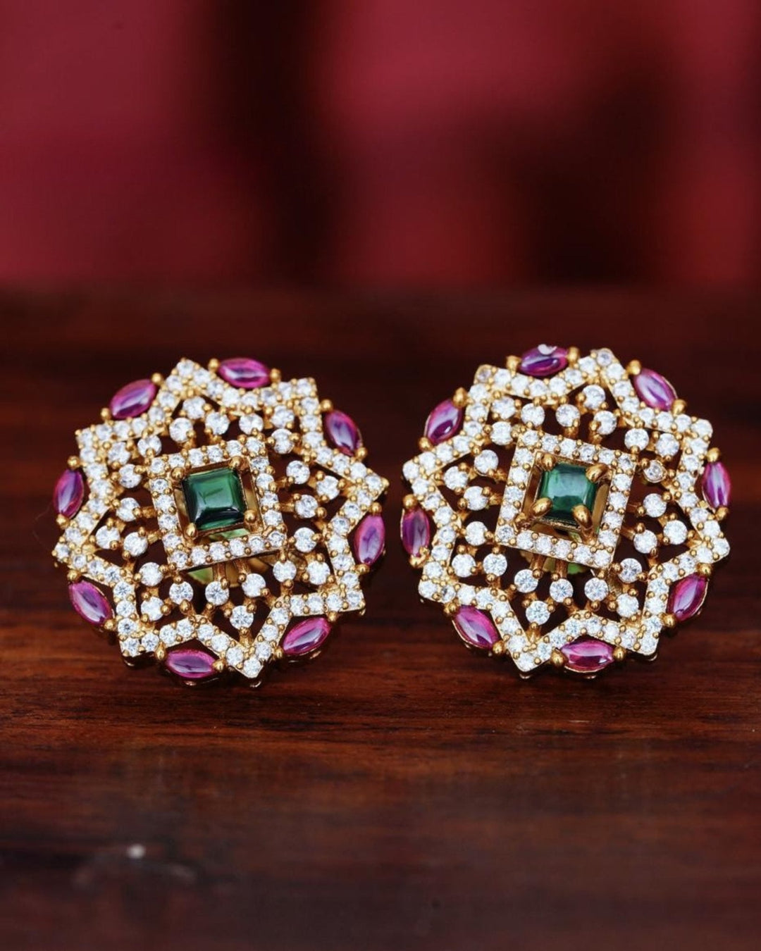 Kundan stone earrings yle 120