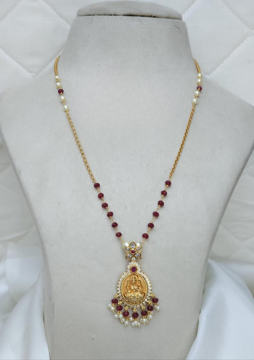 Kundan and beads temple jewelry necklace an 38