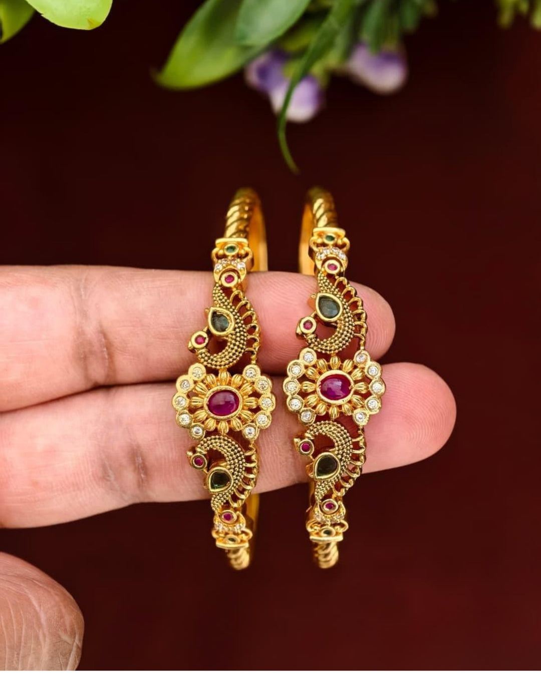 Kundan Bangles s60004 (set of 2)