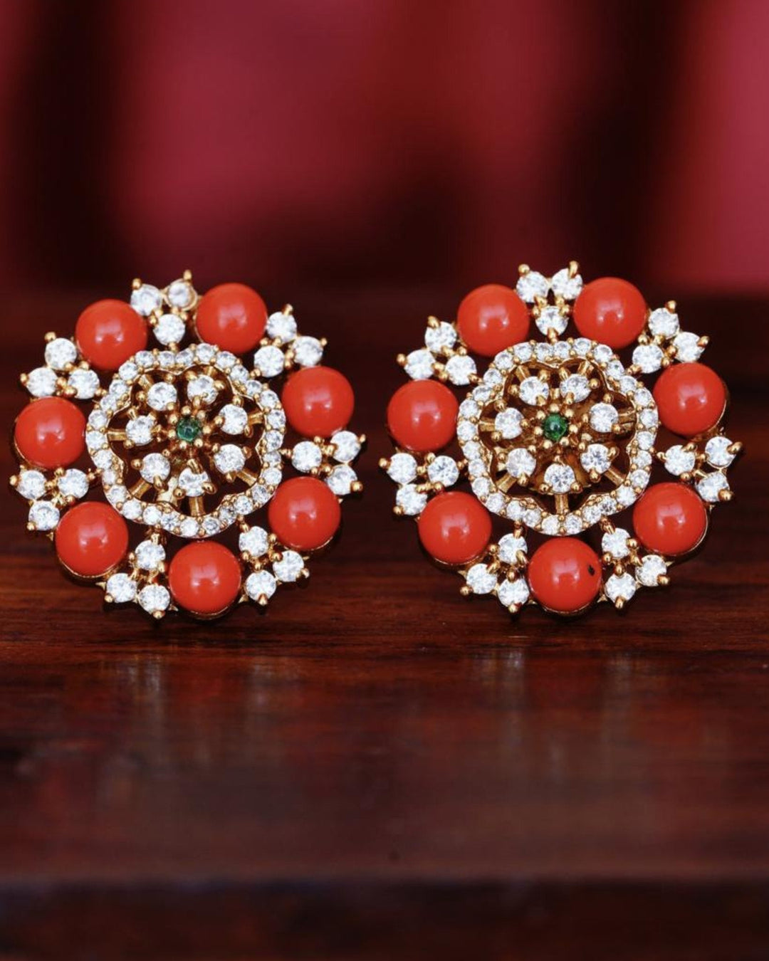 Kundan stone earrings yle 115