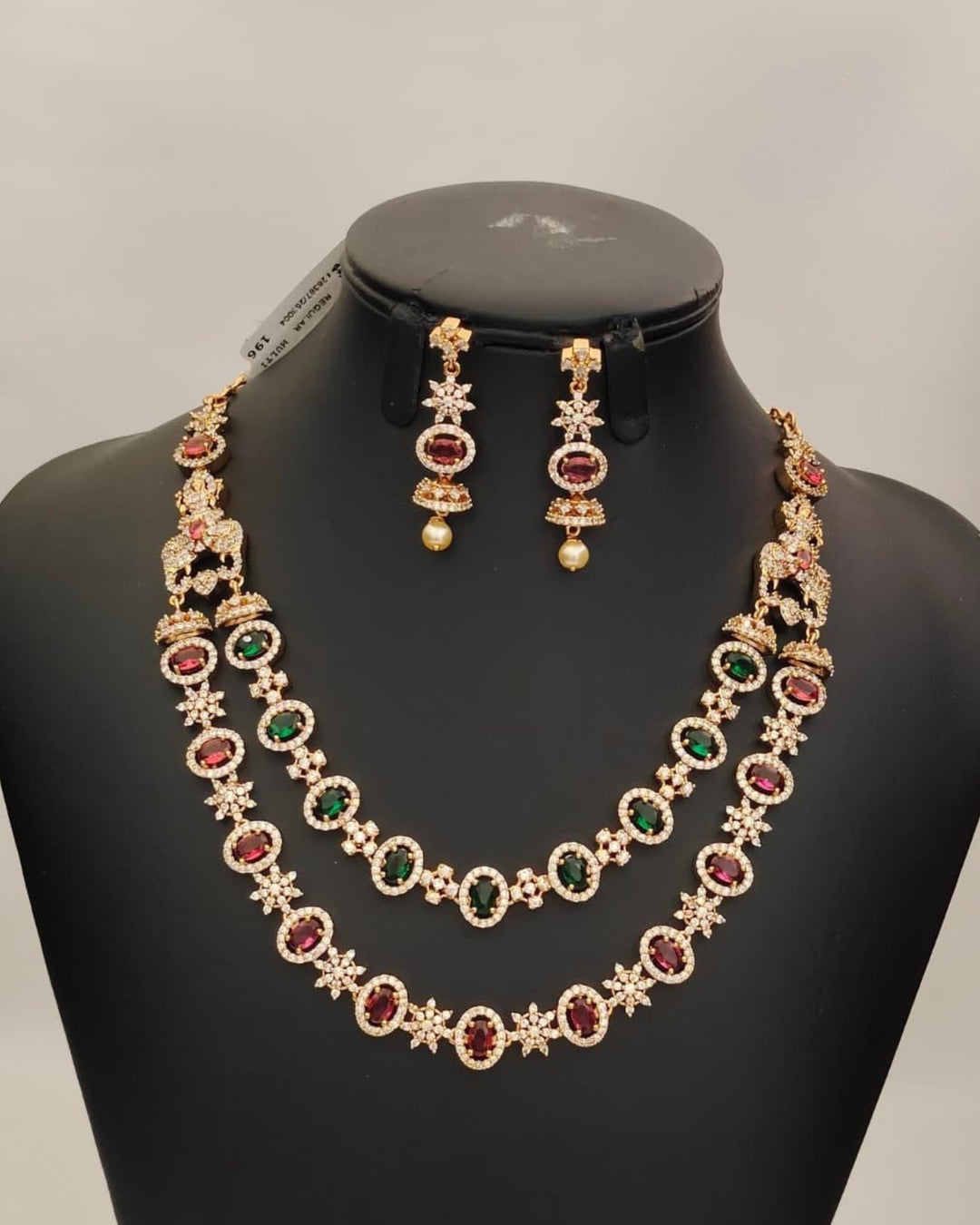 Pure Zirconian Diamond Necklace with Earrings s210071