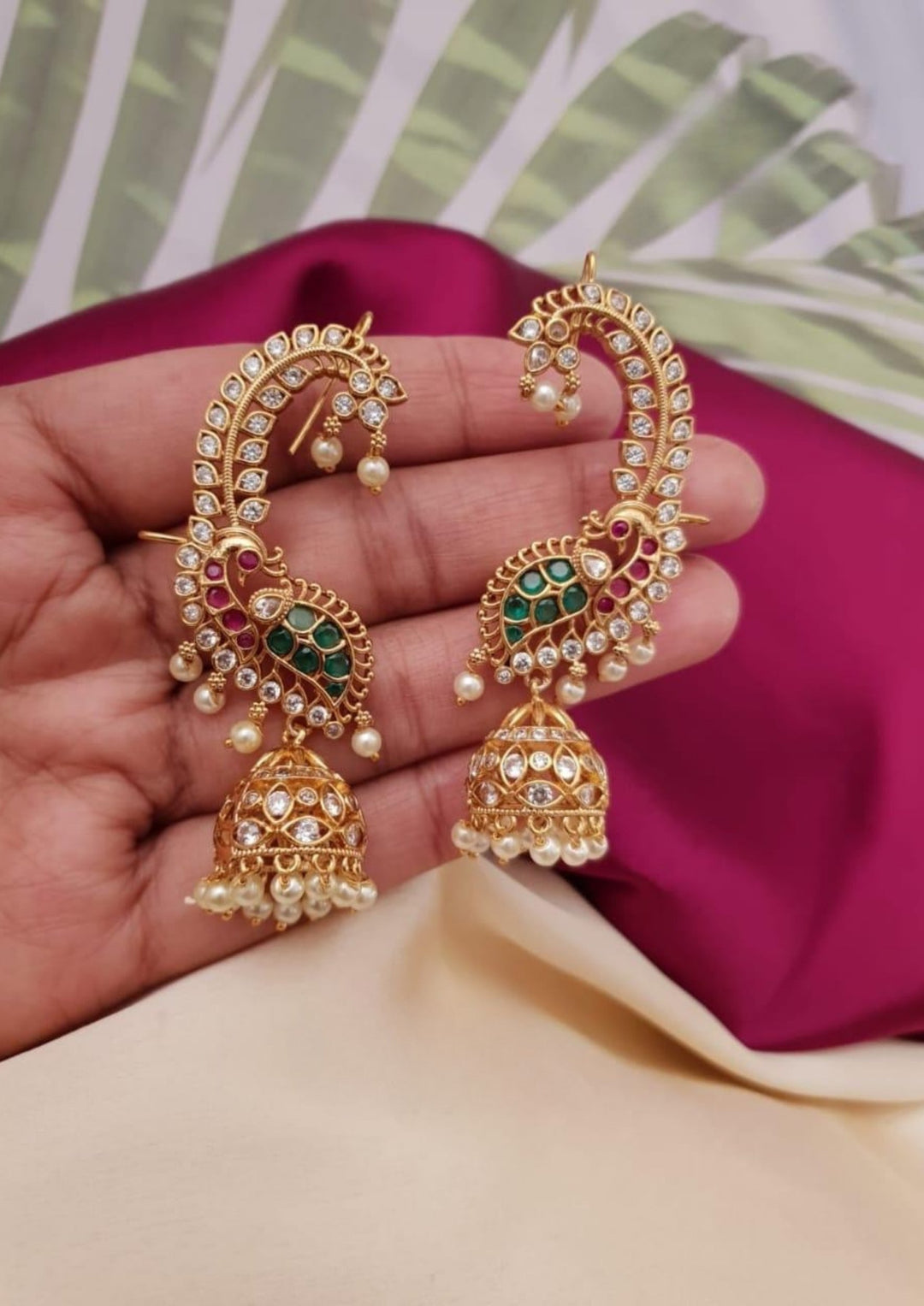 Kundan & Beads Jhumka g10650