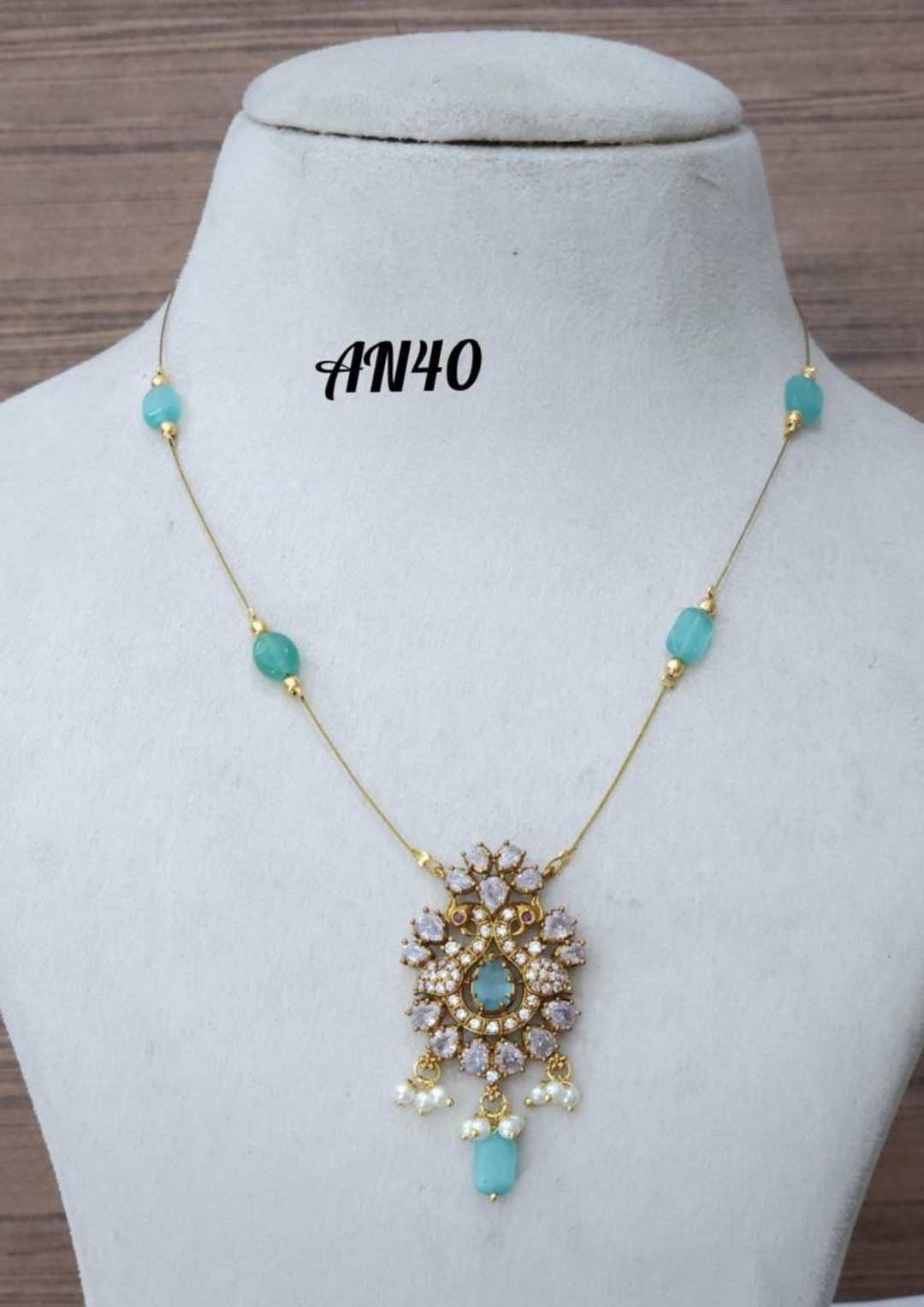 Kundan and beads necklace AN 40