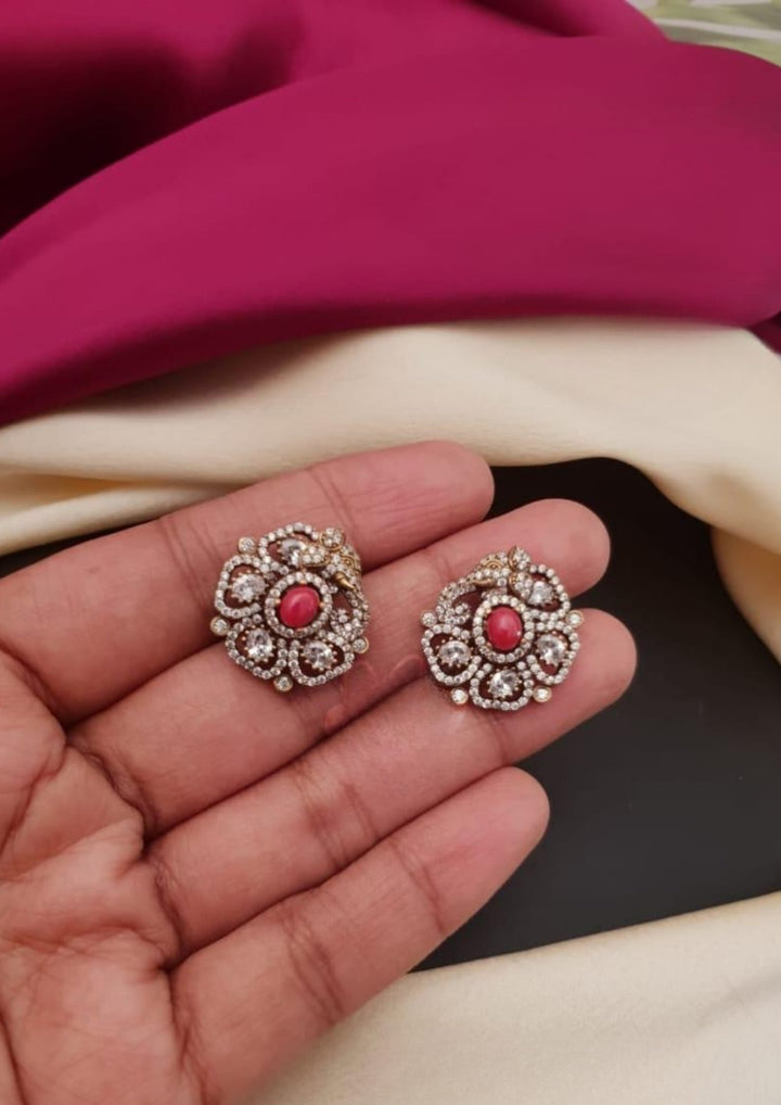 Kundan stone earrings g 10499