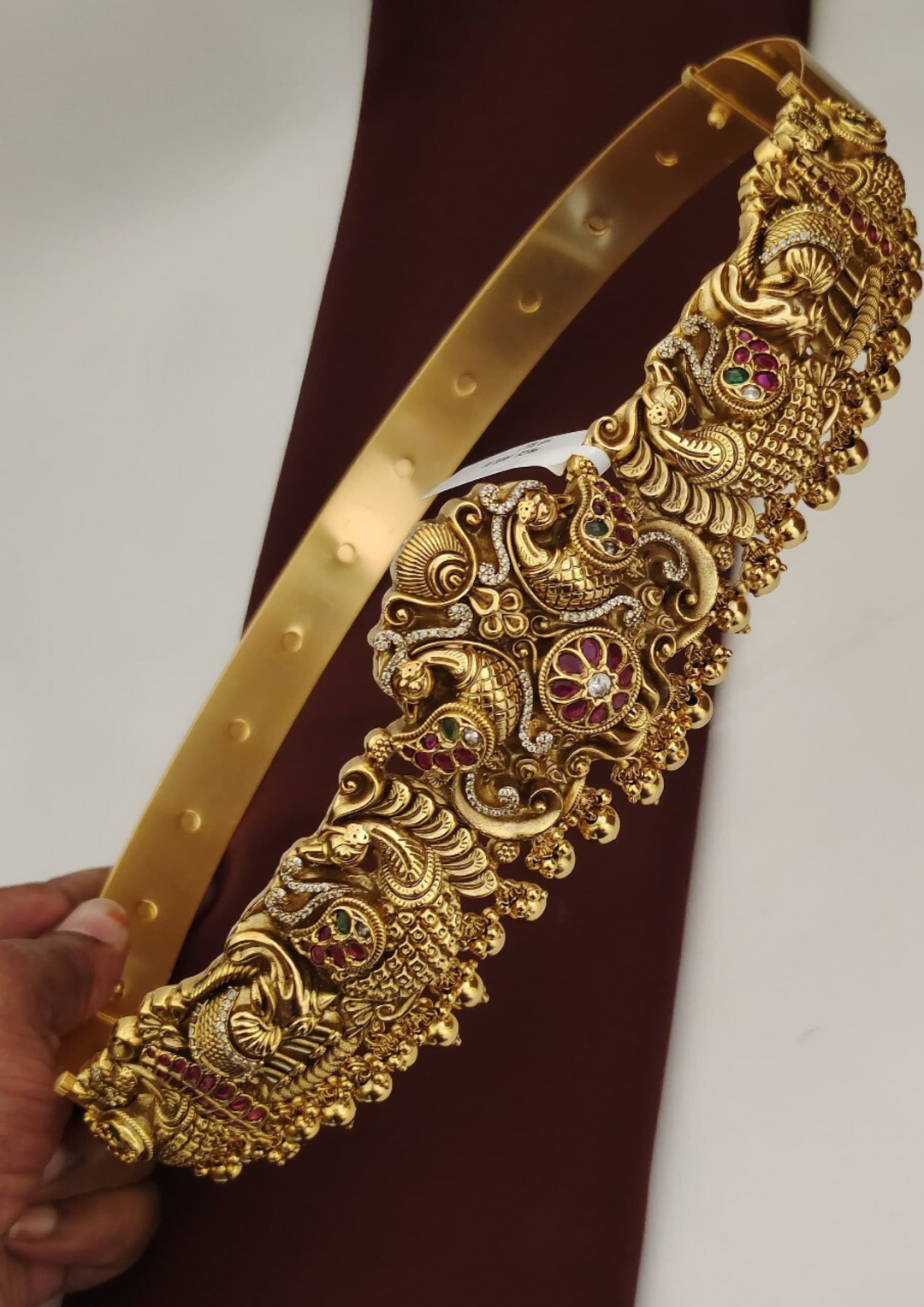 Kundan and beads hipbelt (vaddanam) pcs 540005