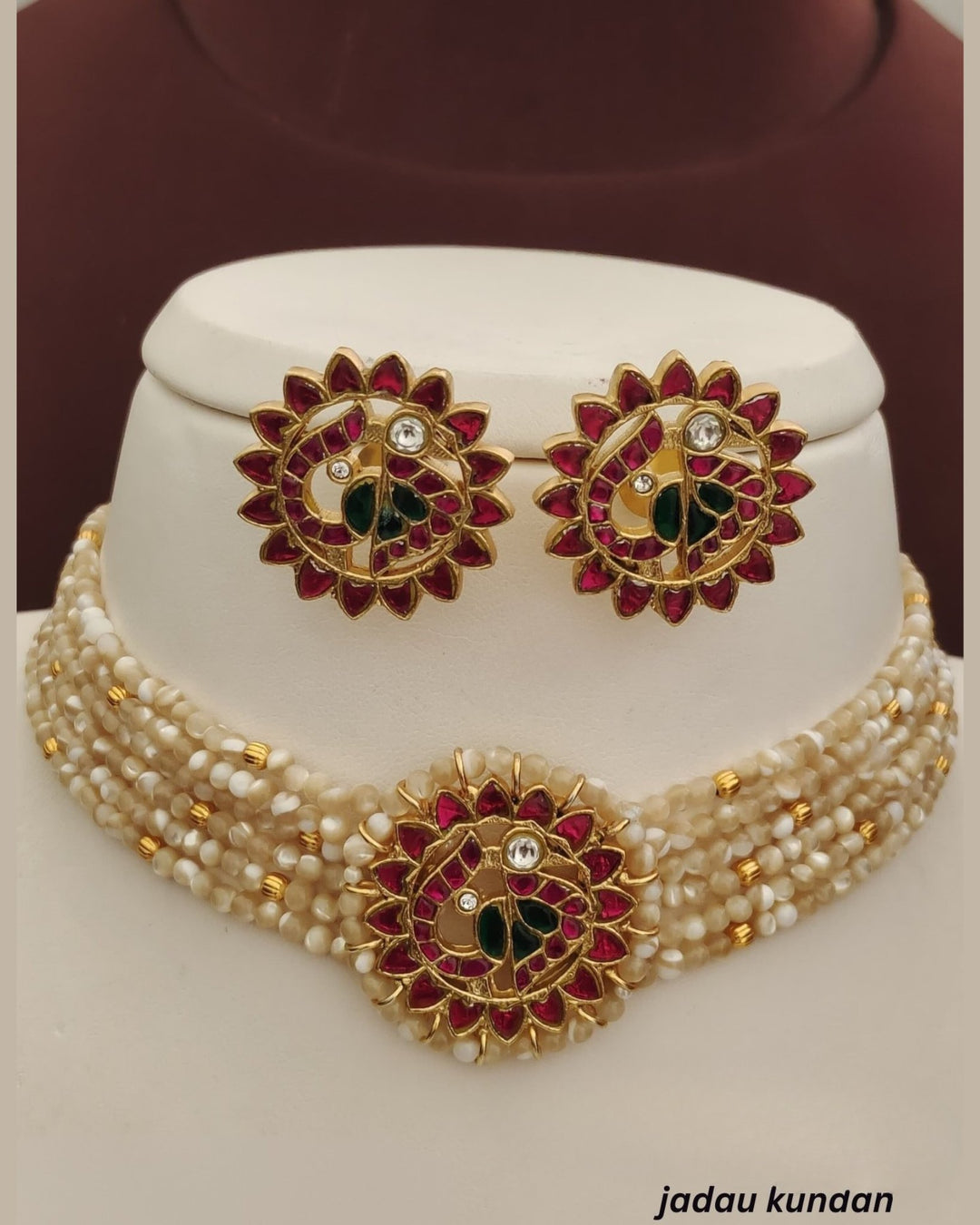 Jadau Kundan  Necklace with Earrings s 420038