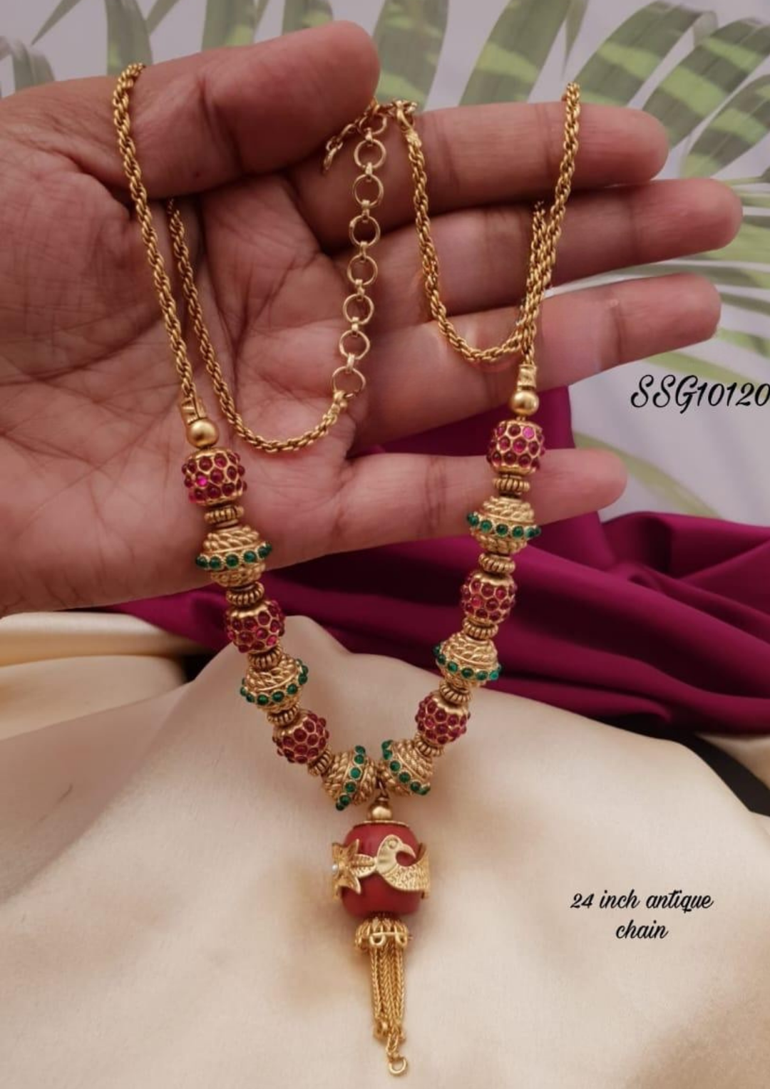 Kundan stone necklace ssg 101200