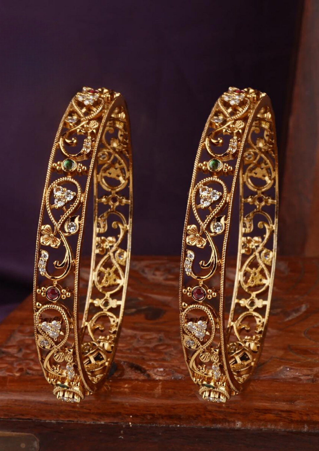 Kundan stone bangles c103520 (set of 2)