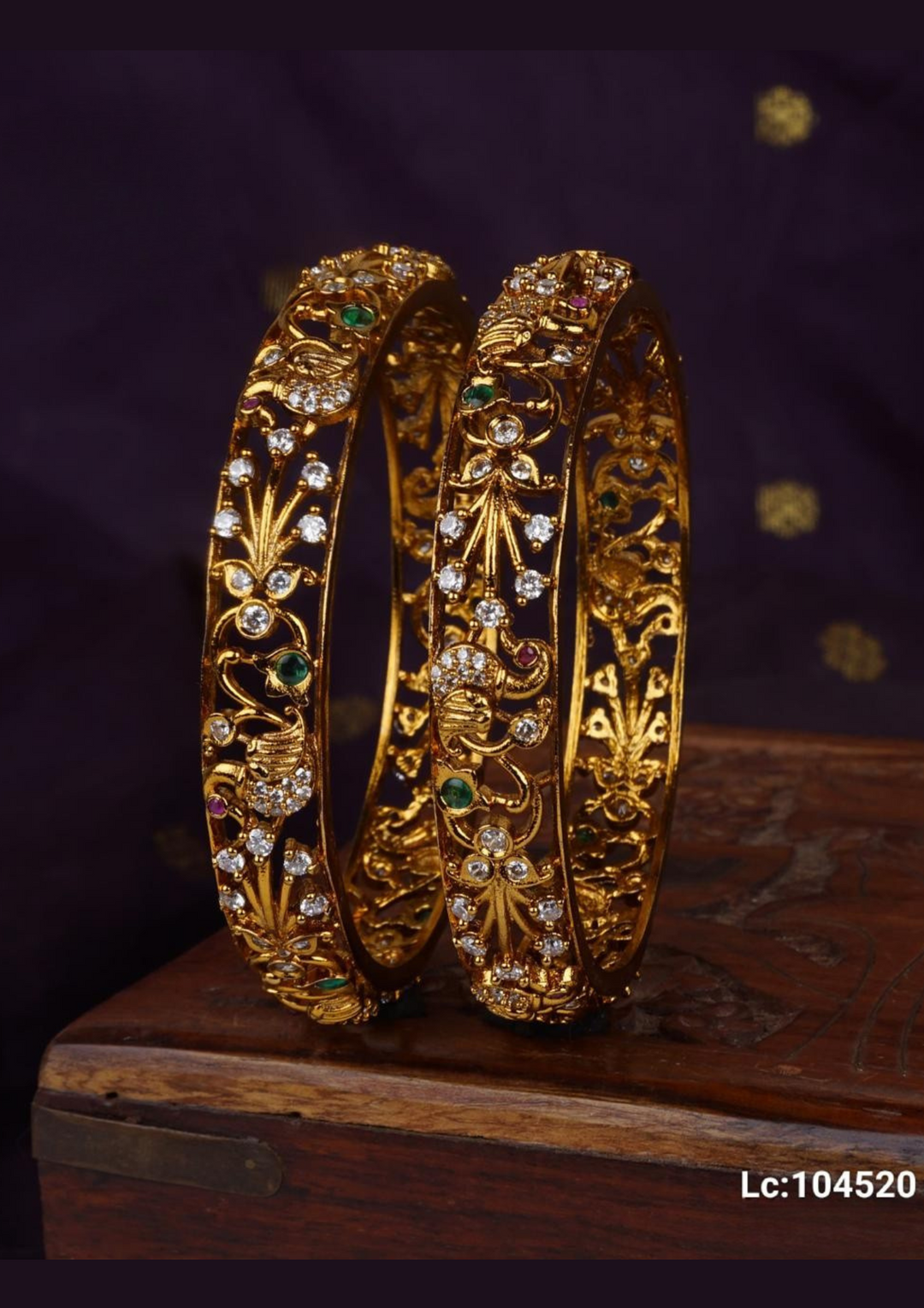 Kundan stone bangles c104520 (set of 2)