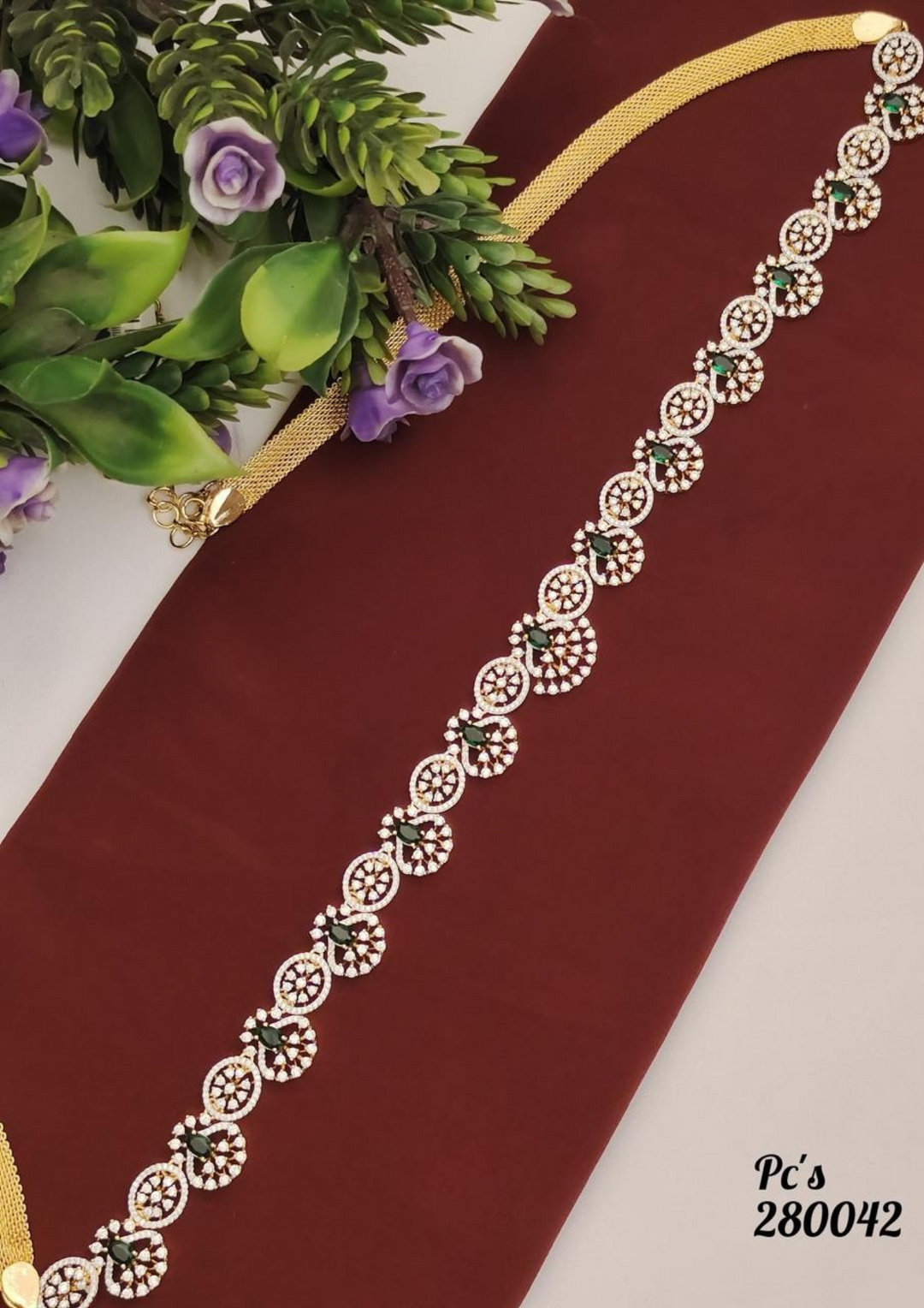 American diamond hipbelt (vaddanam) pcs 280042