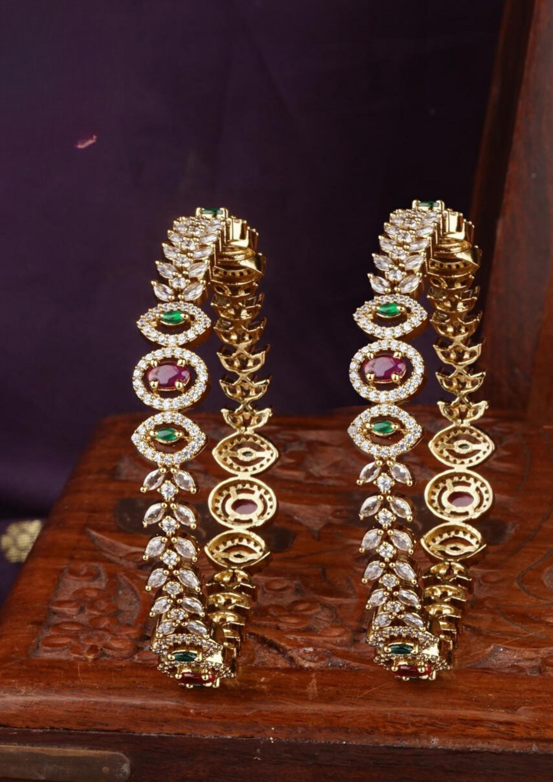 Kundan stone bangles c107520 (set of 2)