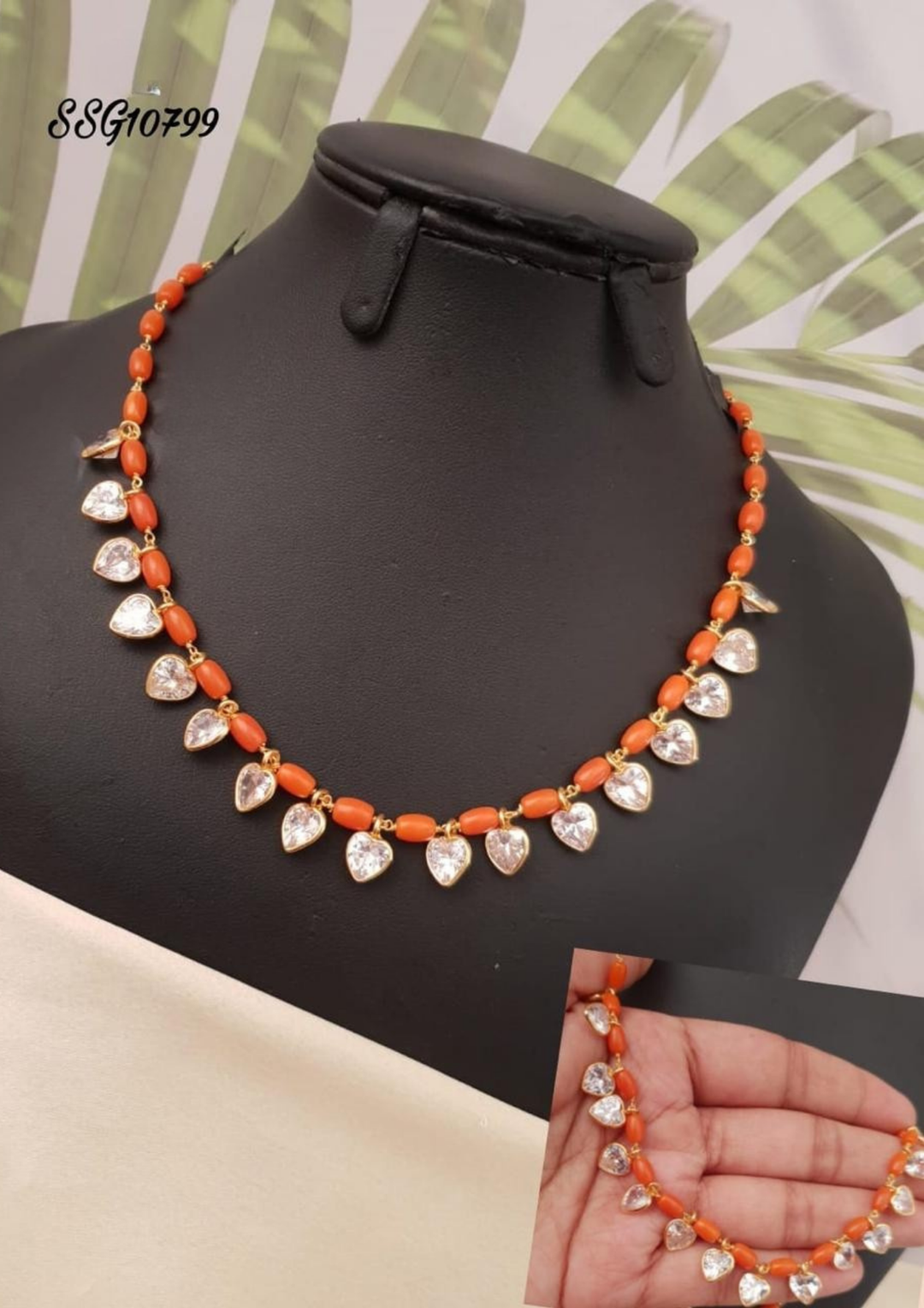 Kundan stone necklace ssg 10799