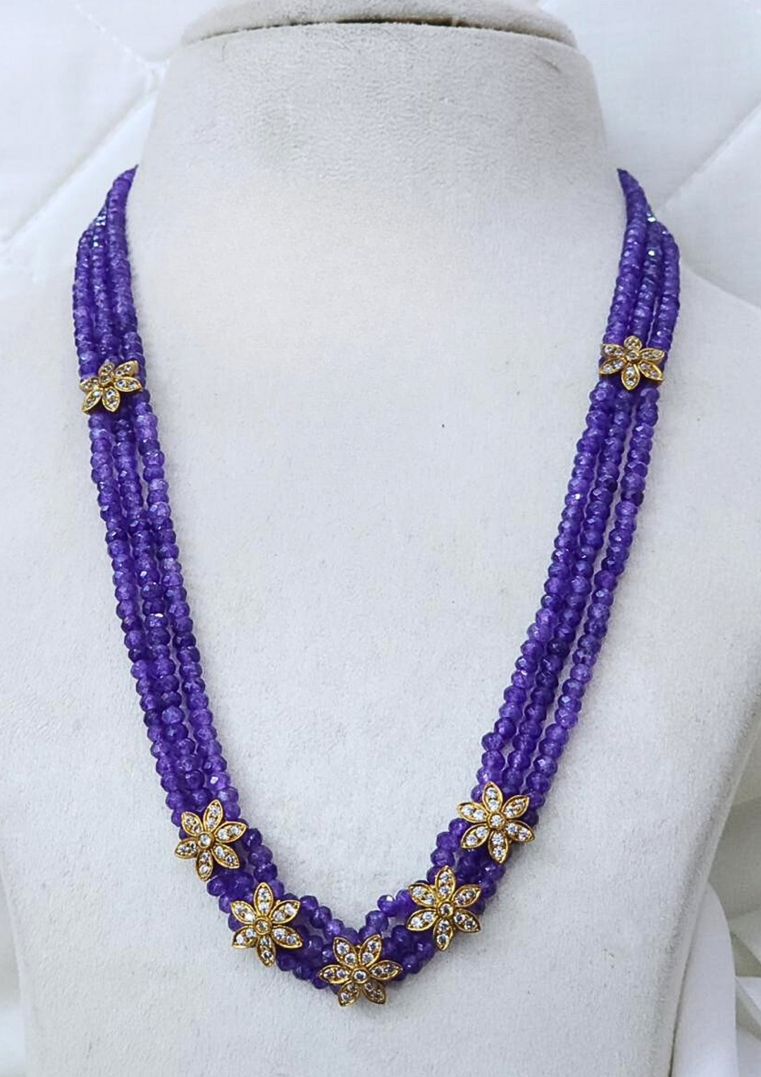 Kundan and beads necklace sbr 10980