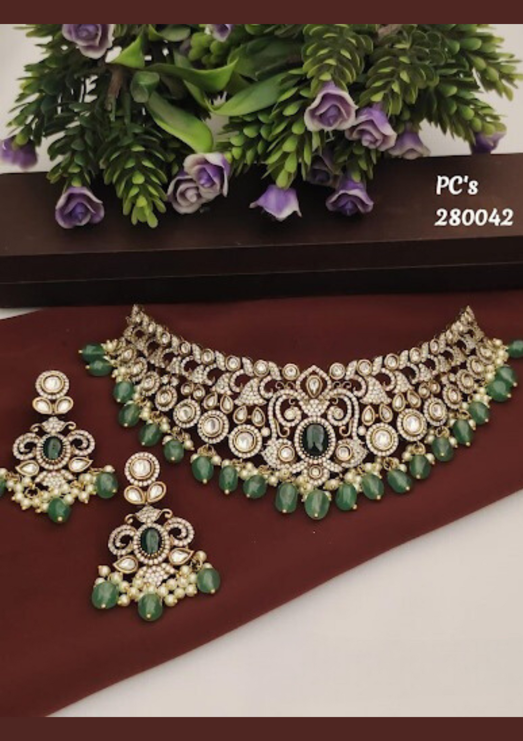 Victorian jewellery necklace with earrings pcs 280042