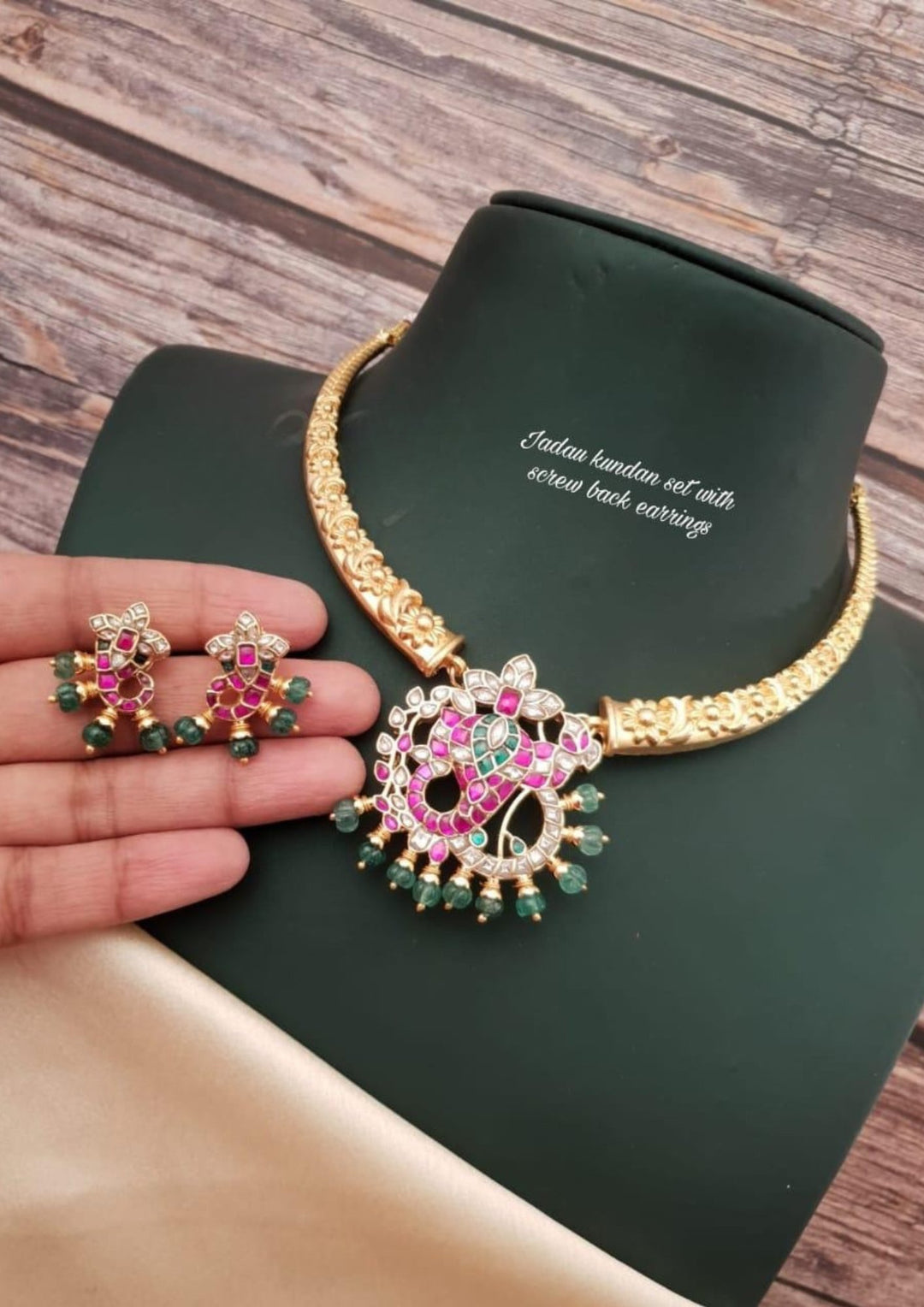 Jadau Kundan  Necklace With Earrings g103100