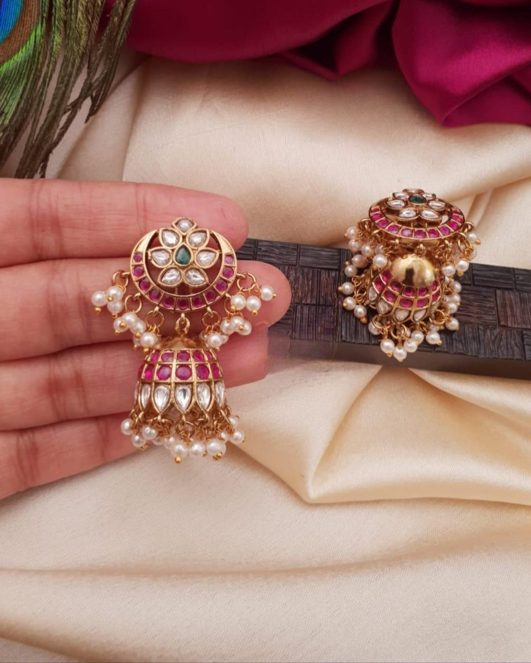 Kundan Jhumkas g 10750