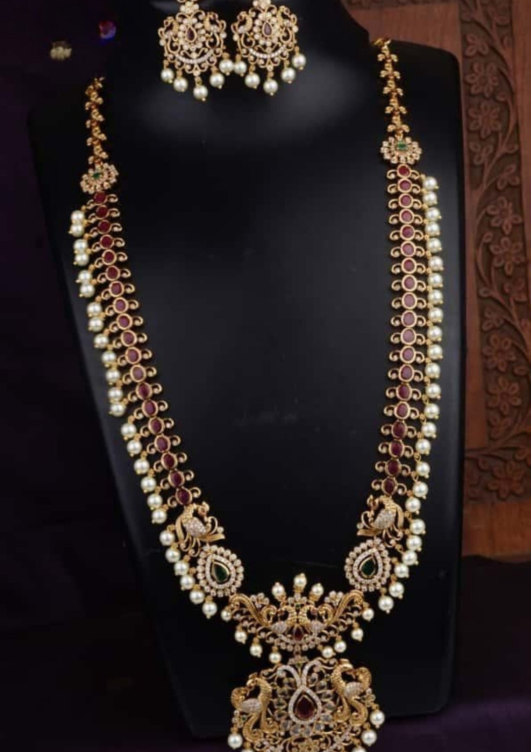 Kundan Matt Necklace with Earrings c1017020