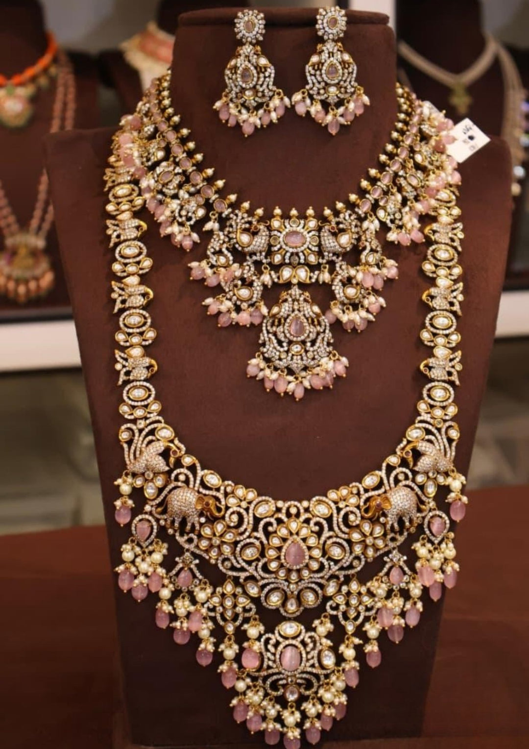 Kundan Necklace set with Earrings s900058