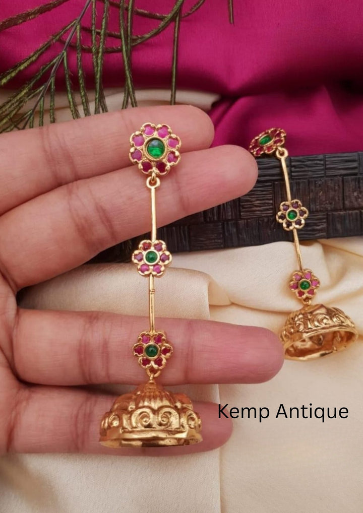 Kundan Kemp Antique Earrings g 10750