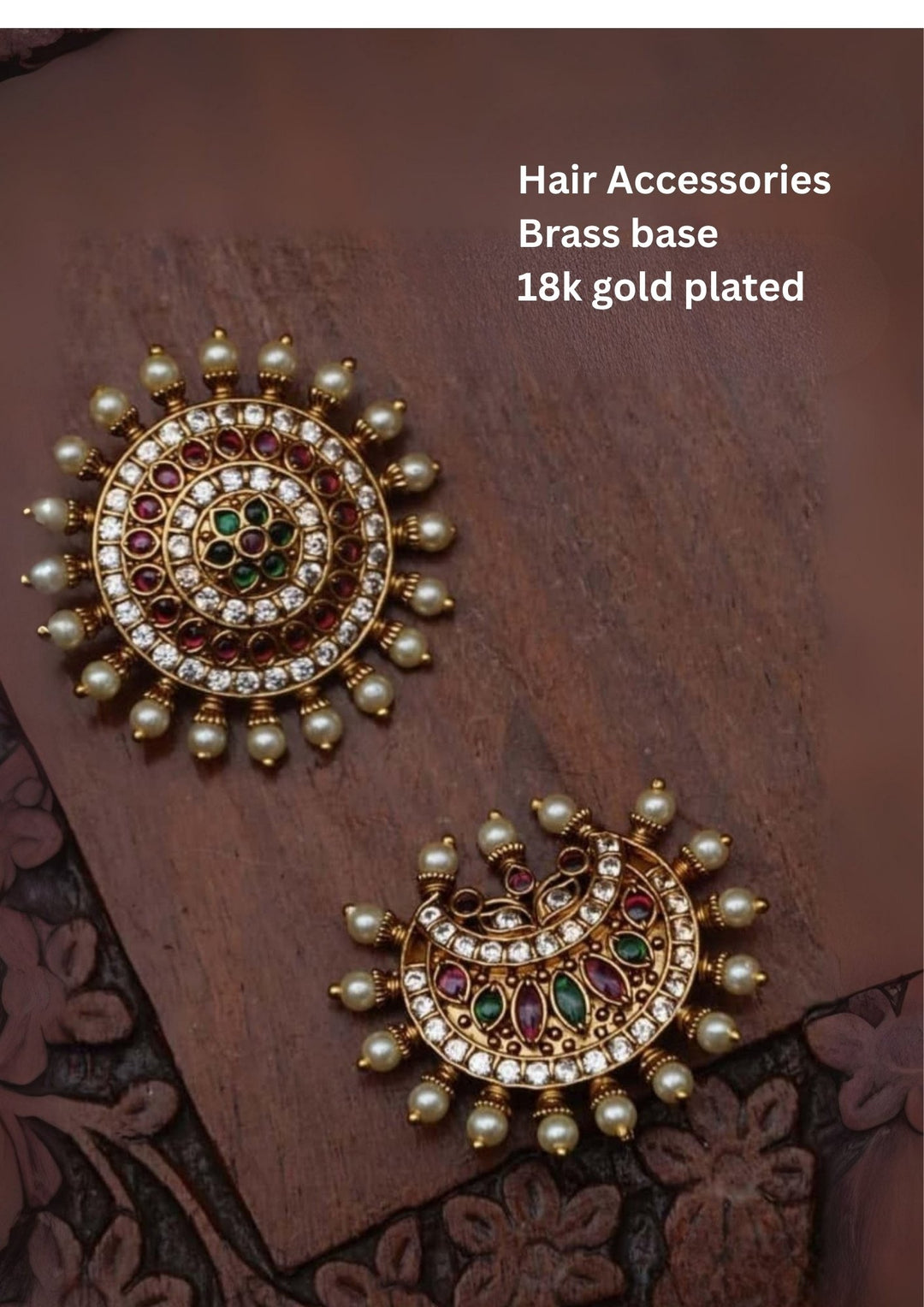 Kundan Sun Moon Hair Accessories c105520