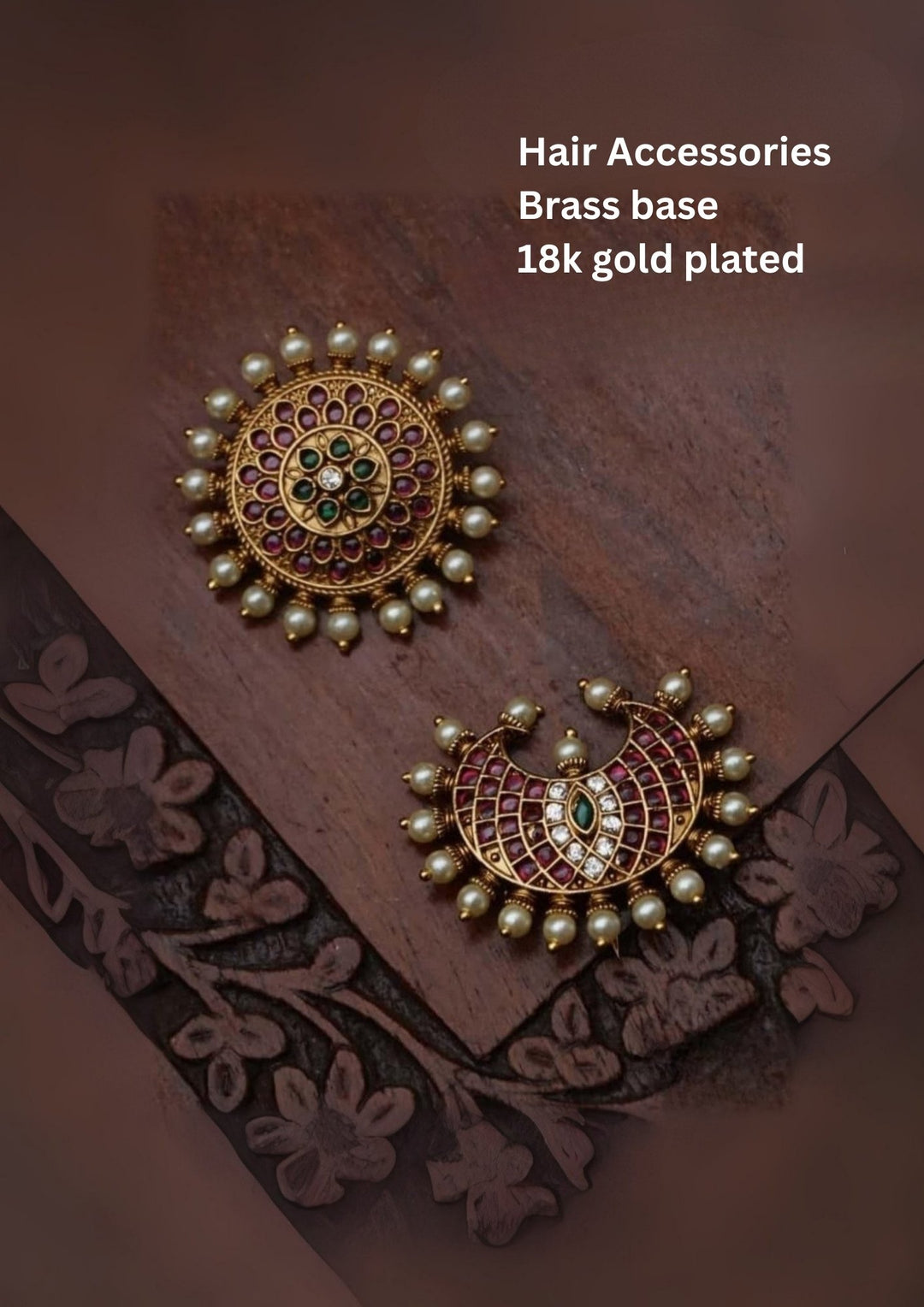 Kundan Sun Moon Hair Accessories c105520