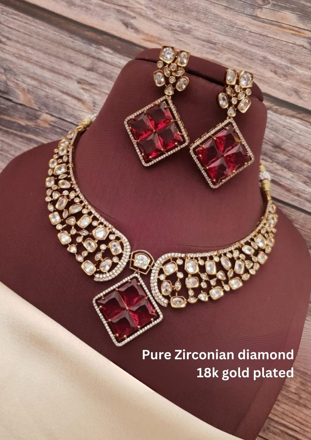 Pure Zirconian Diamond Necklace with Earrings g101999