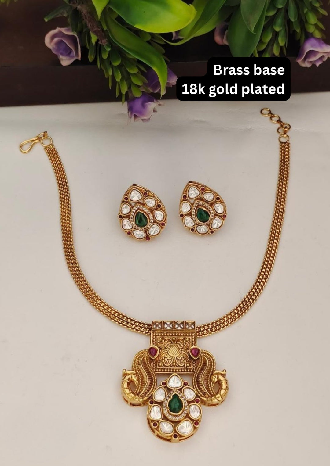 Kundan Necklace With Earrings s 200061