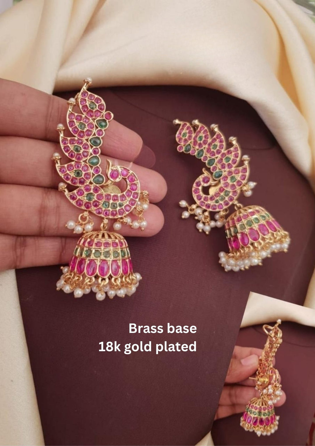 Kundan Temple Earrings g 101520