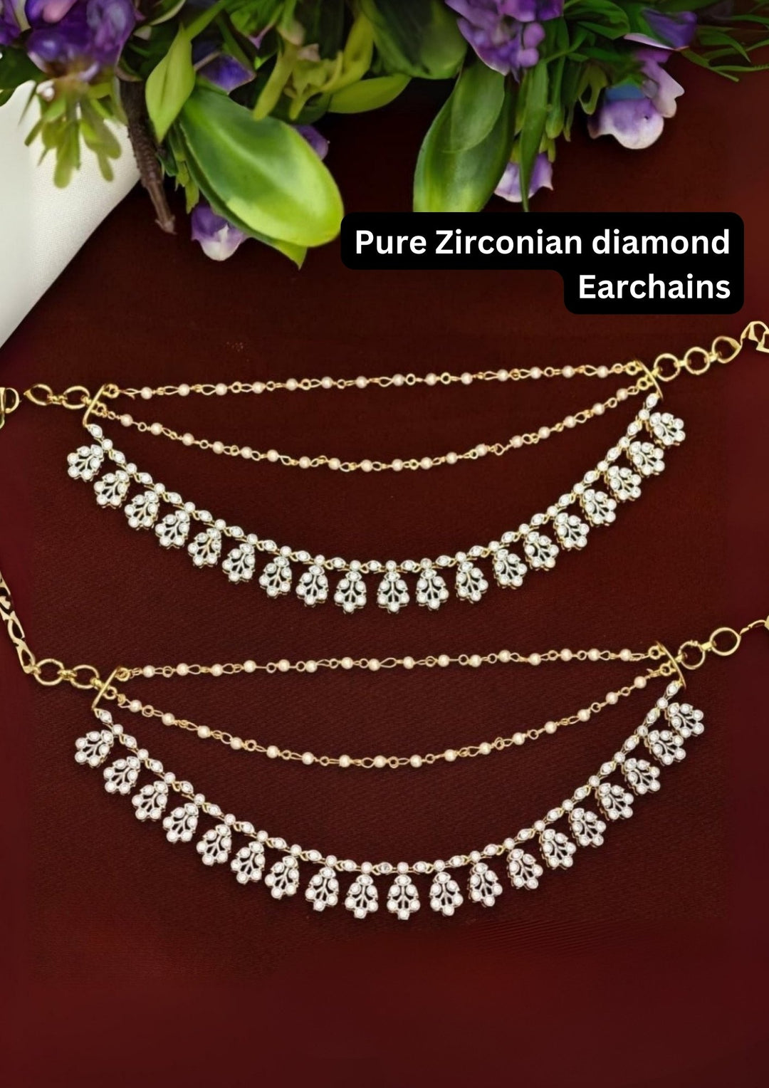 Pure Zirconian Diamond Earchains s140011