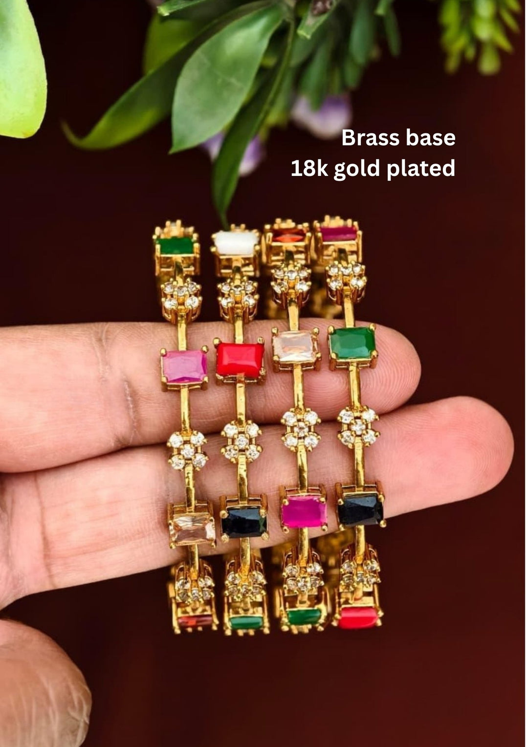 Kundan Stone Bangles s130099 ( set of 4 )