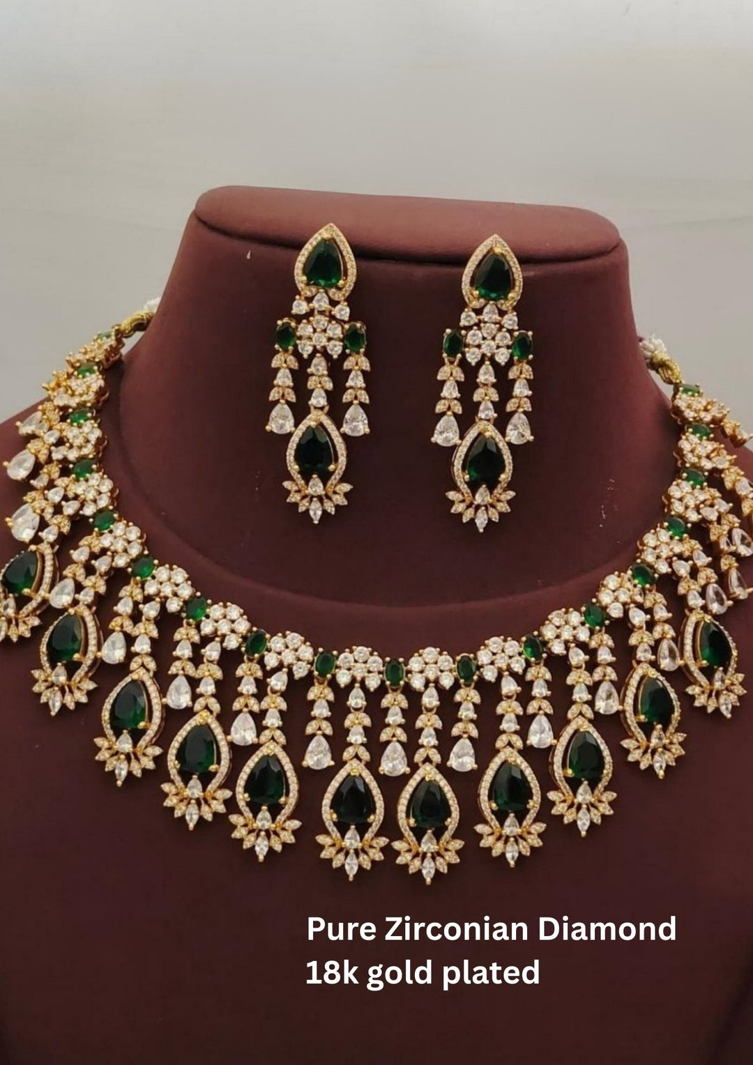 Pure Zirconian Diamond Necklace  with Earrings s360023
