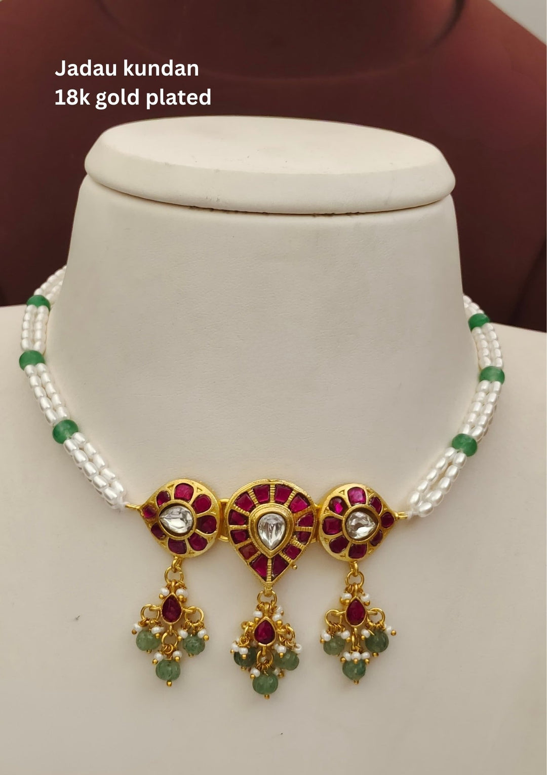Jadau Kundan & Beads Necklace s180041
