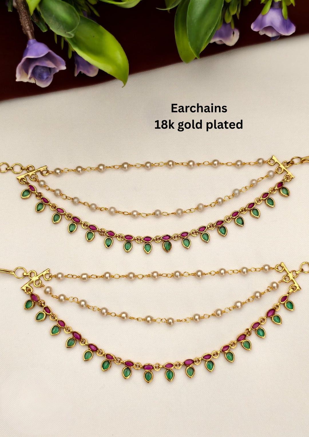 Kundan Earchains s110058