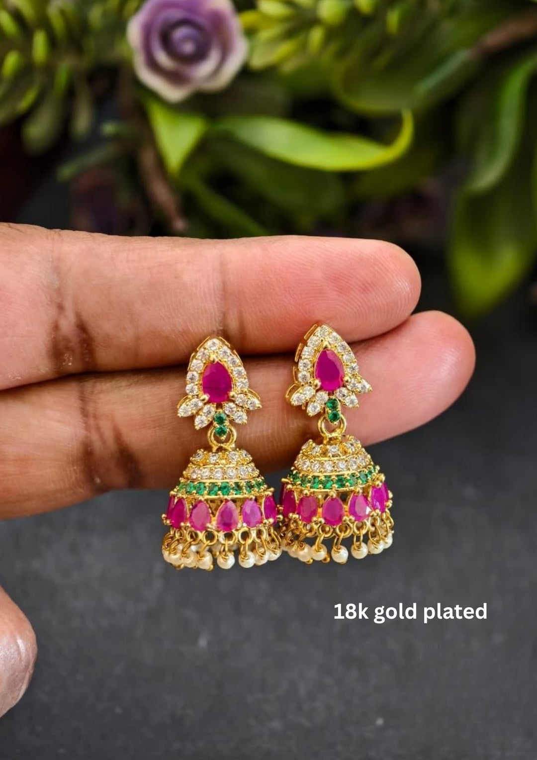 Kundan Jhumkas s75005