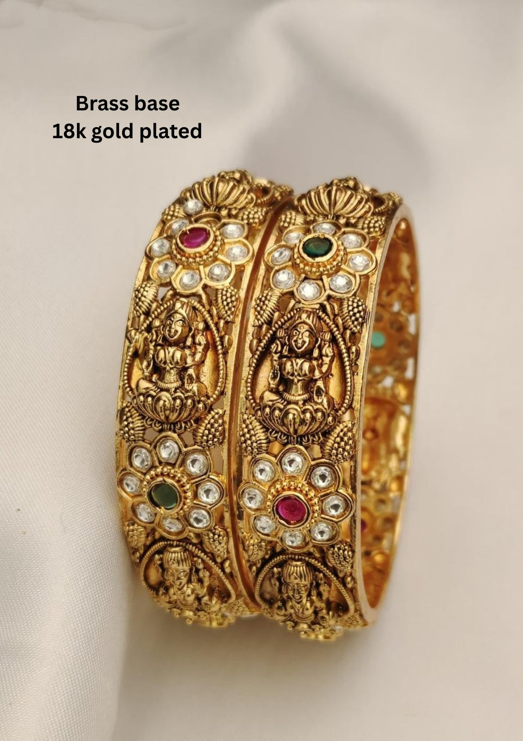 Kundan Temple  Bangles ( set of 2 ) s130099