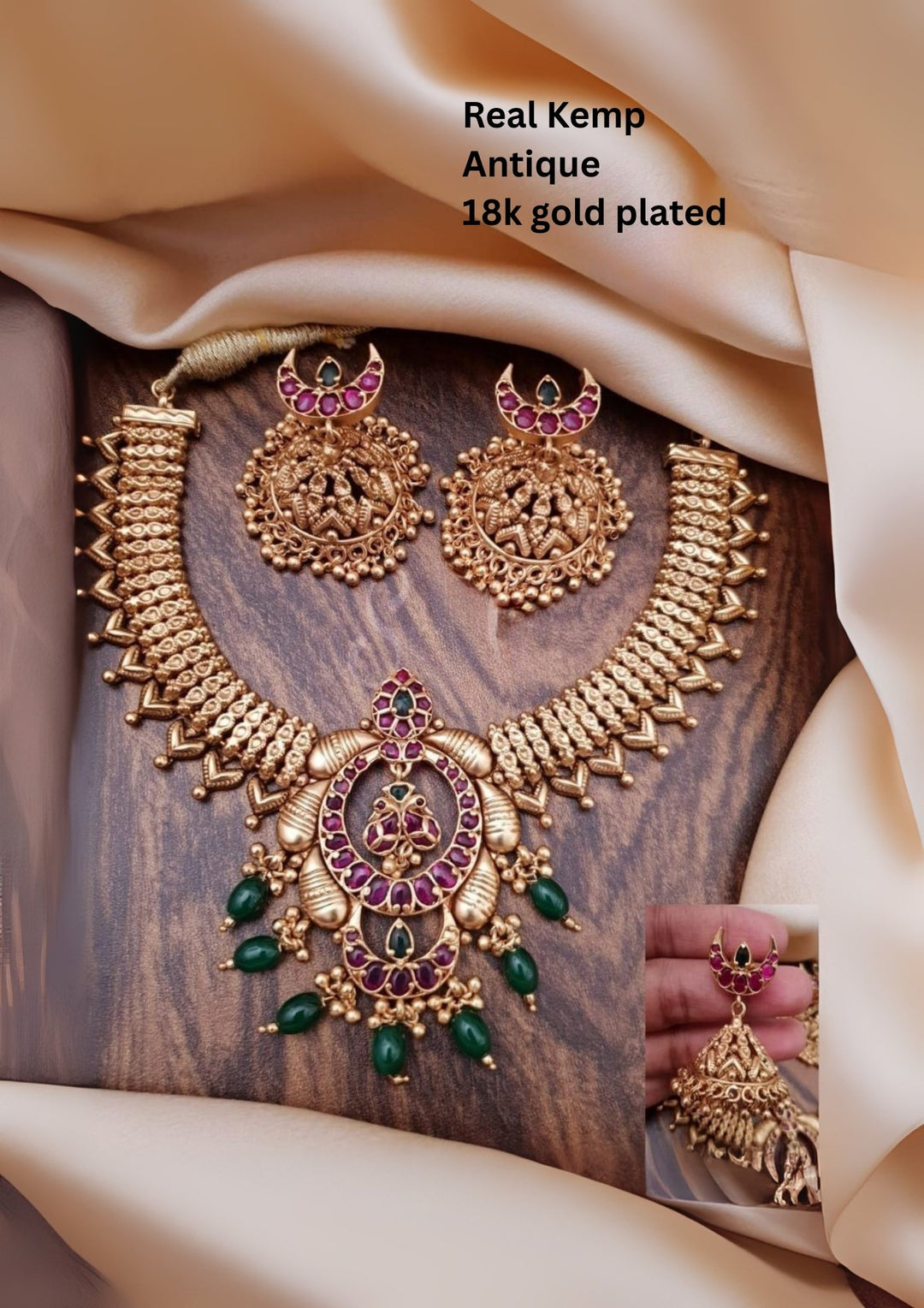 Real Kemp Antique Necklace With Earrings g102560