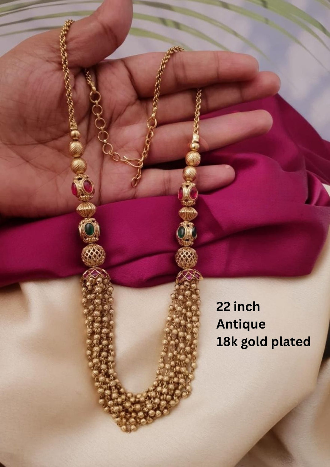 Kundan Antique 22 inch Necklace g101150