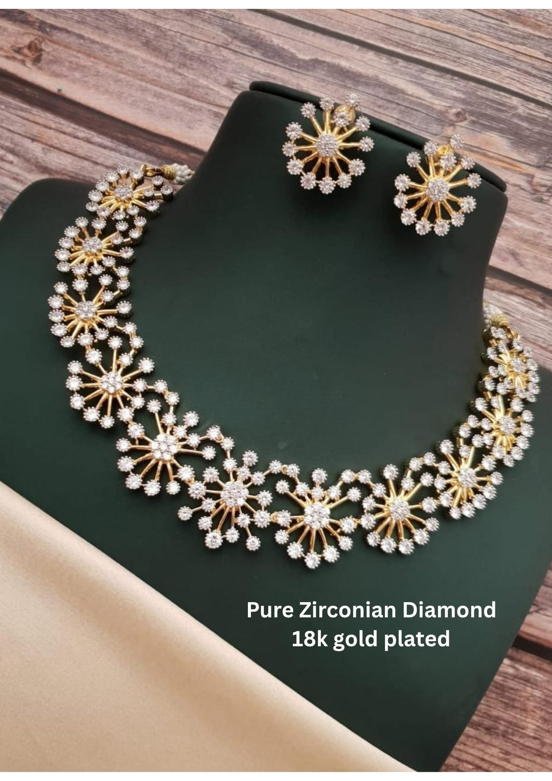 Pure Zirconian Diamond Necklace with Earrings g101750