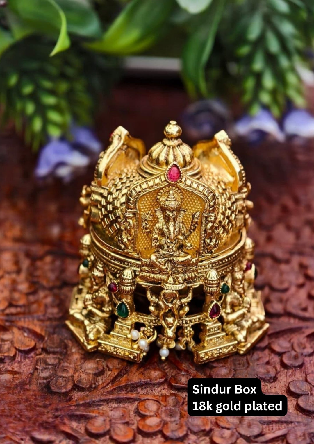 Kundan Temple Sindur Box s230591